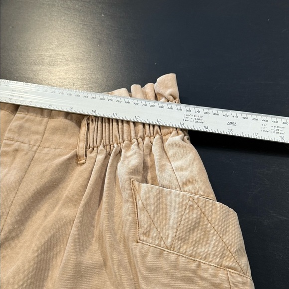 BDG Urban Outfitters Khaki Tan Canvas Paper Bag High Rise 2” Womens Shorts Large - Picture 10 of 12